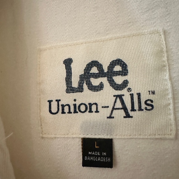 🍷Lee white denim log sleeve jumpsuit size large - Picture 7 of 8